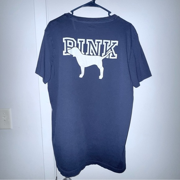 PINK Victoria's Secret Navy Short Sleeve Tee - Picture 3 of 4